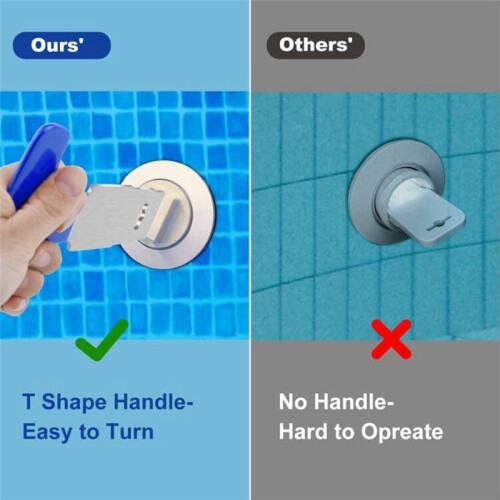 Pool Plug Removal Tool,for Above& Inground Pool Spa Return Jet Plug Nozzles Inlet Fittings Black 1