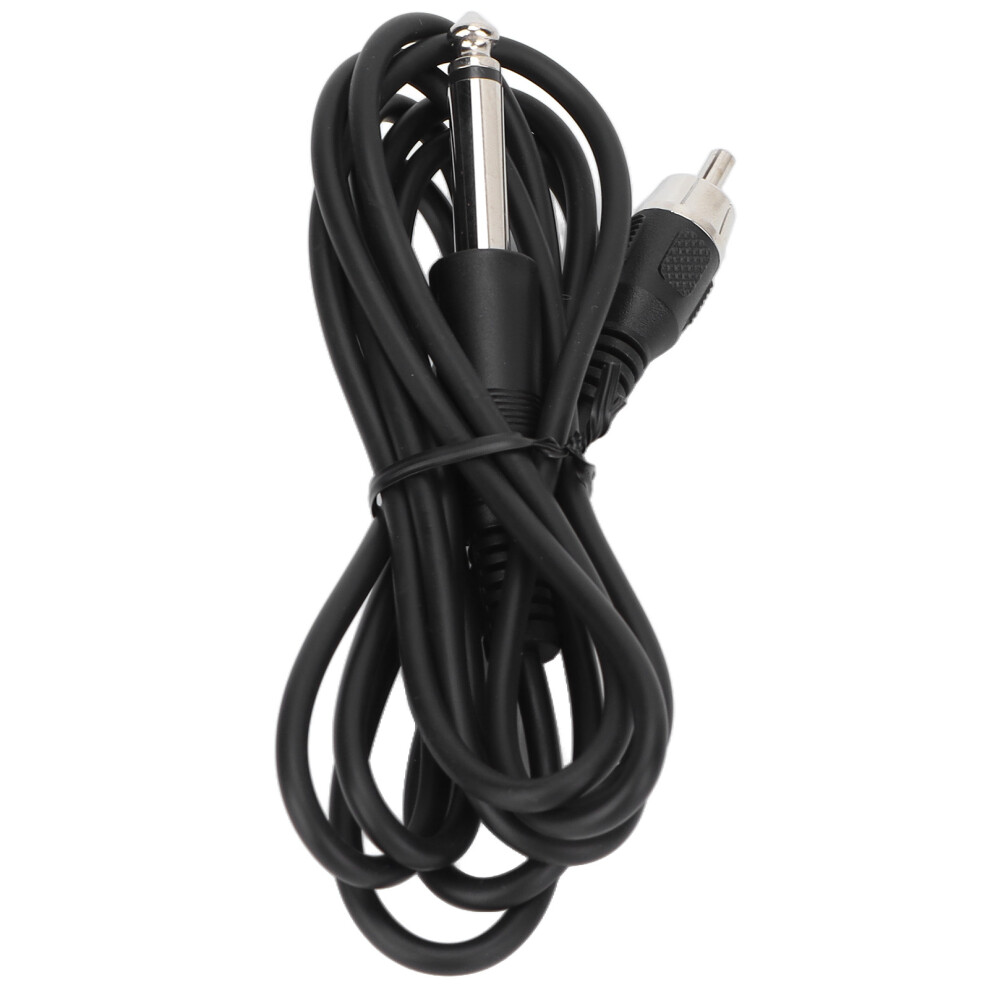 Black Flexible Silicone Rca Tattoo Clip Cord 5.9Ft For Machines