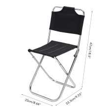 Silla plegable ligera para camping con respaldo para viajes y picnics