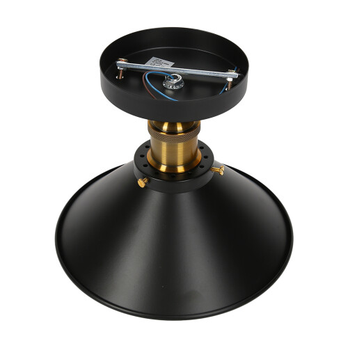 Black Wrought Iron E27 Ceiling Lamp for Farm Kitchen Corridor 85‑240V 2
