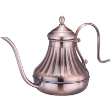 Pour Over Coffee Kettle Stainless Steel Gooseneck Long Spout Retro Maker for Home Camping Bronze