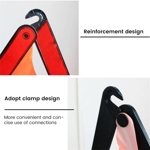 2pcs Foldable Warning Triangle for Car Emergency Breakdown  Visibility Reflective Safety Sign 1