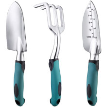 Garden Tools Trowel Set 3 Piece Gardening Hand Tools with Shovel and Scissors, Colorful Patterns for Planting and Cultivation