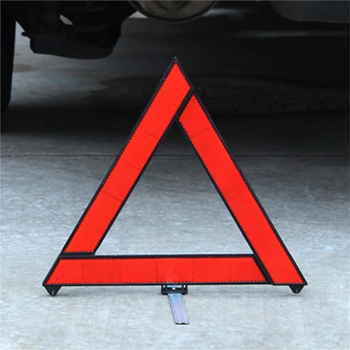 2pcs Foldable Car Warning Triangle  Visibility Safety Reflector for Night Roadside Emergencies 1