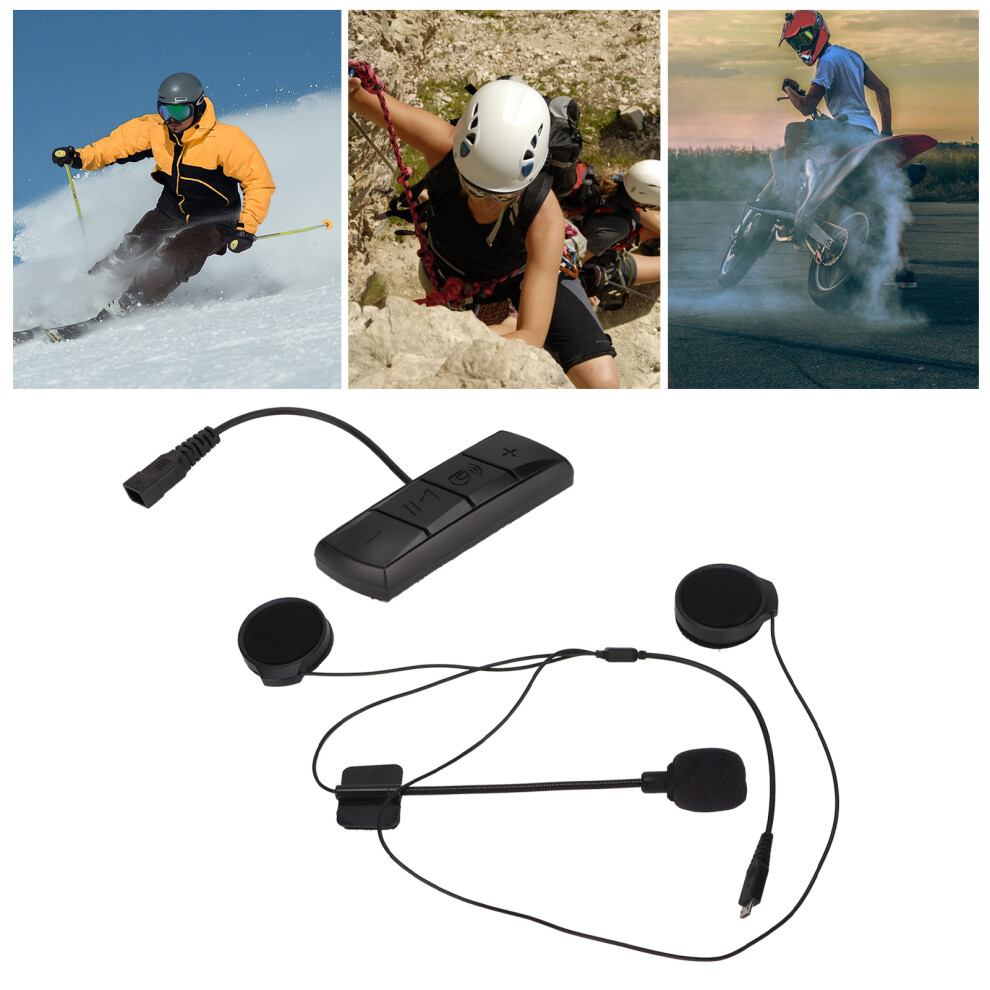 Motorcycle Helmet Bluetooth Headset Waterproof Noise Reduction 500Mah 8491375861556