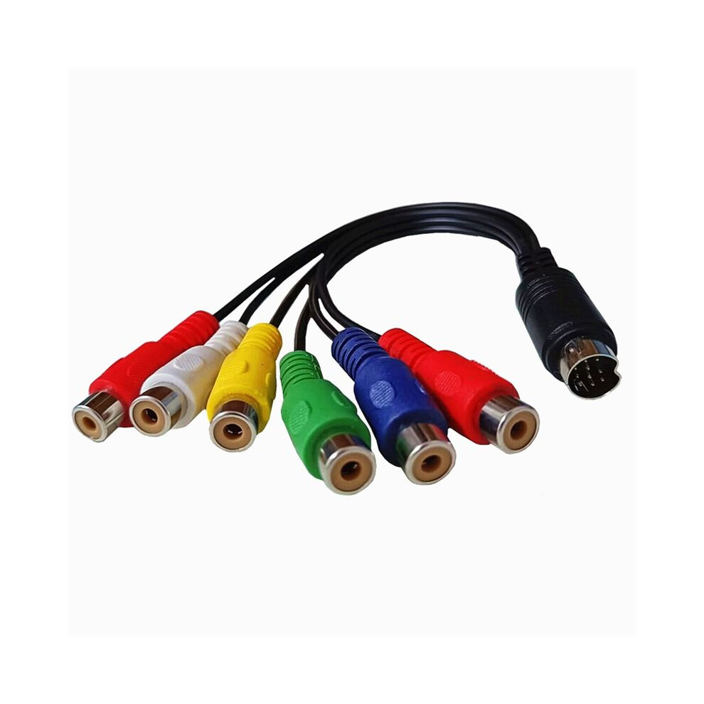 10 Pin S-Video To Female Rgb 6 Rca 10 Pin Din S-Video Male Component Cable 30Cm For Pc Hdtv Rgb Component Cable 30Cm 6033488667353