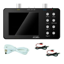 Osciloscopio Digital de Doble Canal Frecuencia de Muestreo de 50 M Osciloscopio PequeñO PortáTil de Alto Rendimiento Pantalla LCD de 3,2 Pulgadas