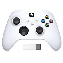 Draadloze Gamecontrolleradapter voor One, Series X/S, 2,4GHz Controllerontvanger voor Windows PC Gamepad Wit