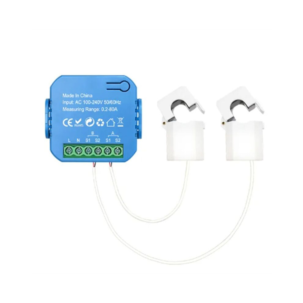Tuya Zigbee Meter Bidirectional With Current Transformer Clamp App Monitor Power 80A(2Ct) 6032483003753