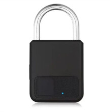 Slimme Draagbare Vingerafdrukken Tuya APP-Hangslot met USB-Sleutelondersteuning voor Noodgevallen (Zwart)