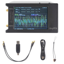 TinyPFA Testeur D'Analyseur de FréQuence de Phase Portable 1 M -290 MHz + éCran LCD Tactile de 4 Pouces + Batterie et BoîTier Prenant en Charge