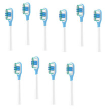 10PCS Suitable for Electric Toothbrush LFTB01-P Soft Bristle Cushioning Cleaning Brush -Green