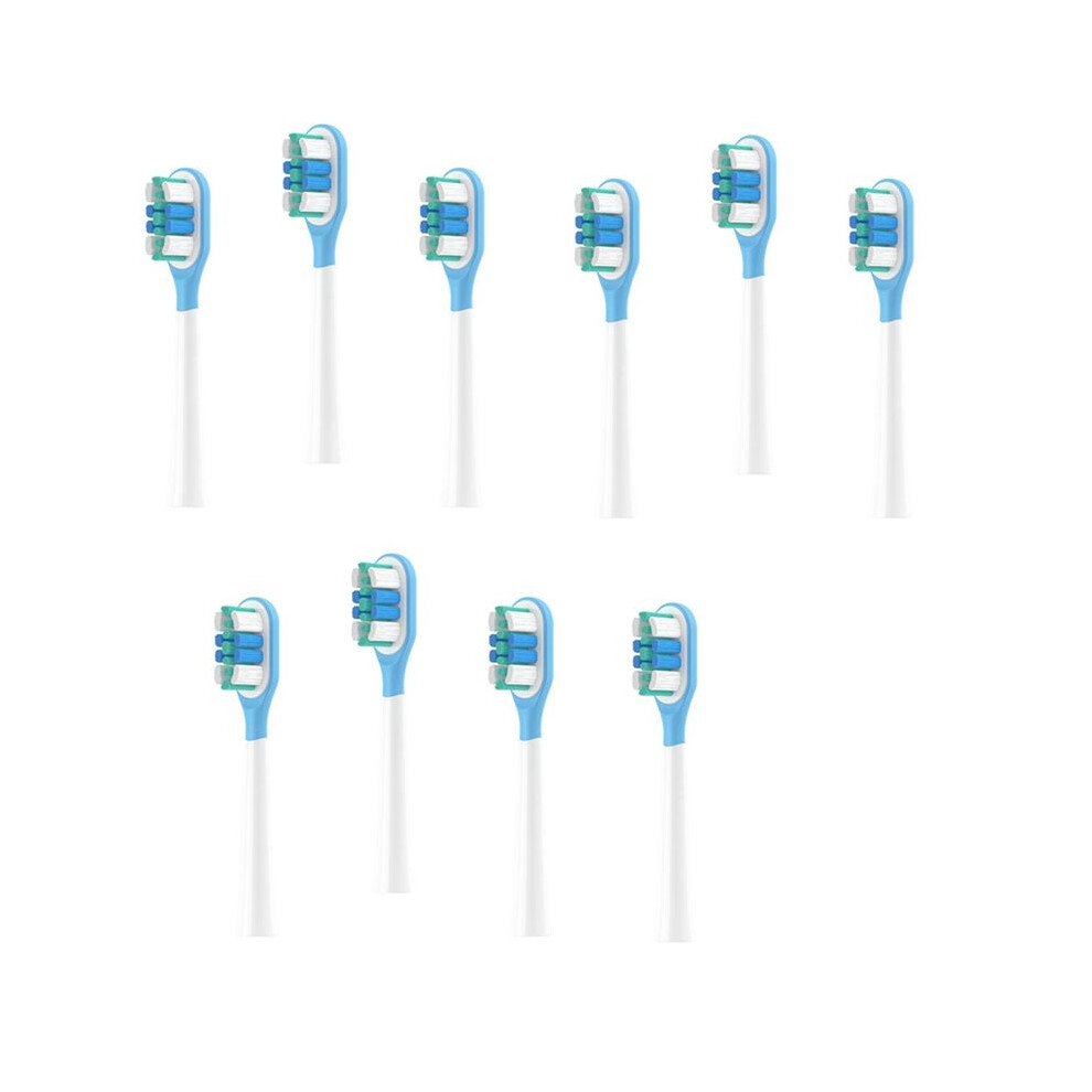 Green 10Pcs Suitable For Electric Toothbrush Lftb01-P Soft Bristle Cushioning Cleaning Brush