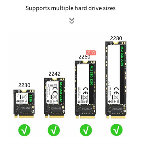 6 i 1 Expansionsdocka M.2 Solid-State Mobile Hard Drive Box NVME/NGFF Laptop USB3.2 Extender Grå 1