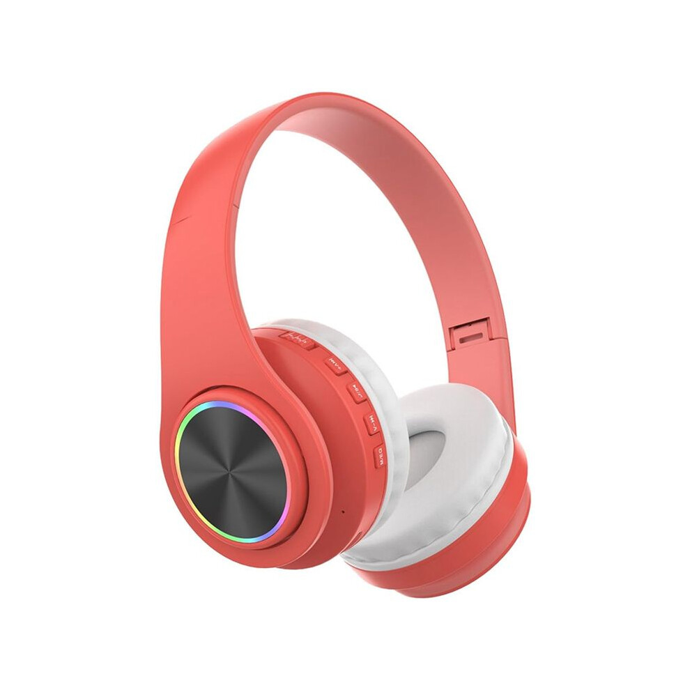 Headphones,Intelligent Wireless Headset Hifi Stereo Foldable Headset For Home Office Red 6031601131460