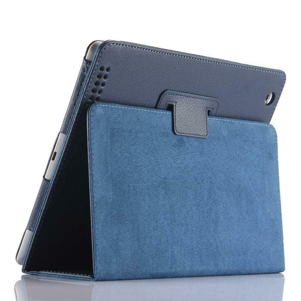 Ipad 9.7 Case For 5Th 6Th Gen And Ipad Air 1 2 Pu Leather Folio Stand Magnetic Wake Sleep Blue 9187378563663