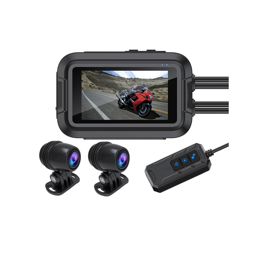 Dual 1080P Motorcycle Dvr Waterproof Moto Camera Wifi No Gps Dash Cam Front Rear Driving Video Recorder Box Black 6031254959077