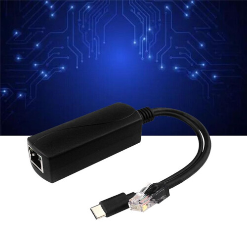 POE Splitter för Raspberry Pi5/5 Generation 5V 4A Type-C Interface Gigabit Ethernet Power Over Ethernet Splitter 1