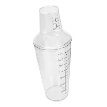 Transparent Cocktail Shaker with Measurement Scale, Reusable Drink Mixer for Home Bar and Iced Coffee