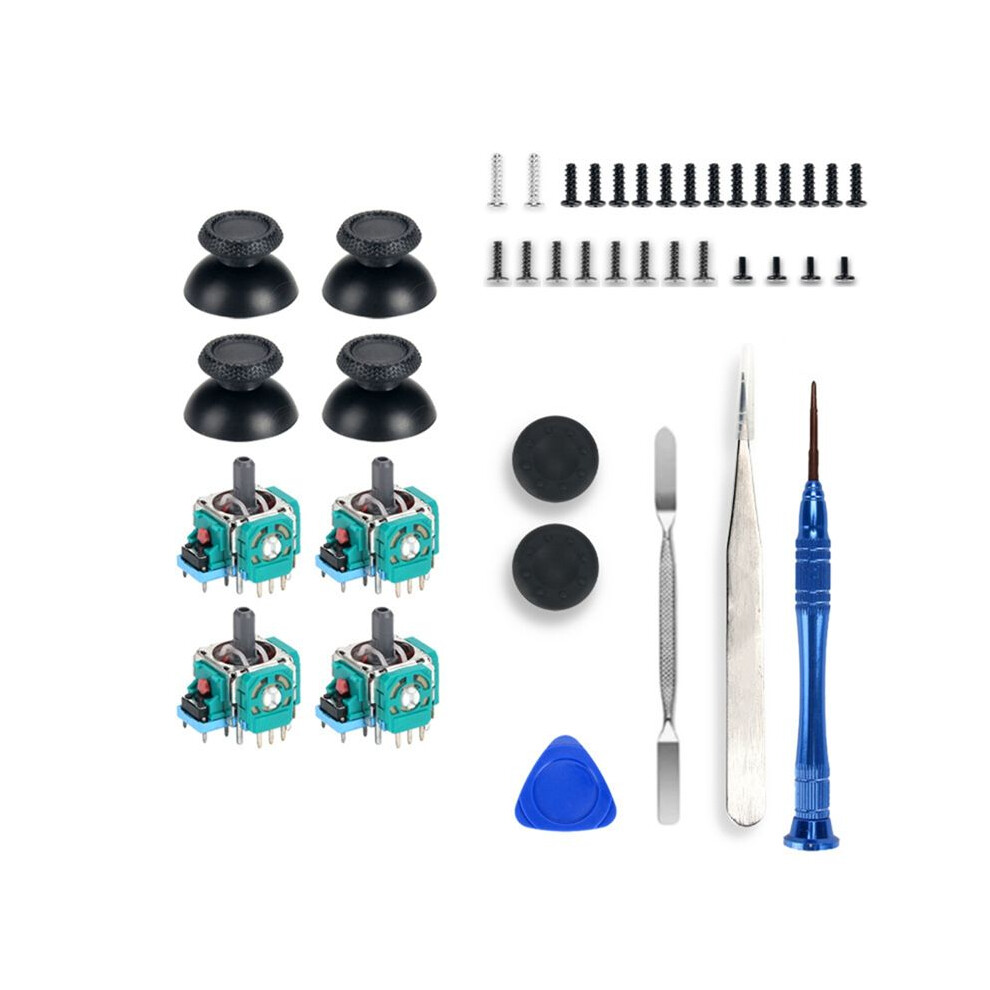 4Pcs Analog Joystick With Joystick Caps For Ps5 Controller 3D Analog Joystick Potentiometer With Screwdriver Repair Kit 6033227120842