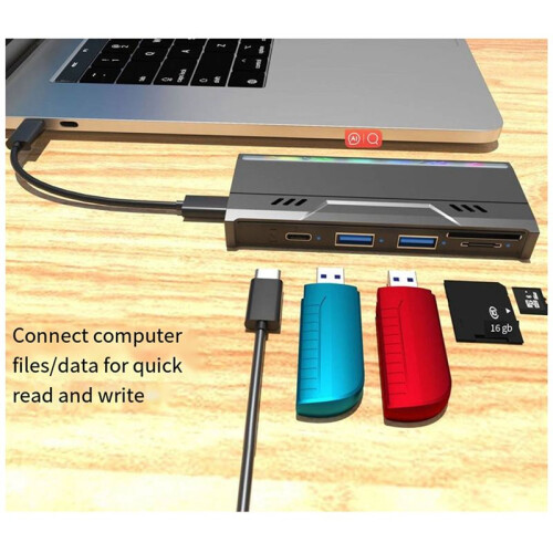 Multifunctional M.2 Hard Drive Enclosure Supports TF/S D Card NVME/NGFF Protocol Solid State Drive Enclosure-A 2