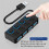 4-Port Button USB3.0 HUB  USB Splitter1 to 4 Hub Type-C Extender for Laptop Computer Accessoriess,B 8