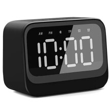 Reloj Altavoz Reloj Despertador Dual Portátil Barra de Sonido Pantalla Inalámbrica Reproductor de Música Compatible con Reproducción de