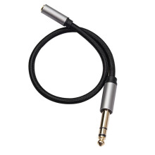 Adattatore Audio Jack Stereo da 6,35 mm 1/4 Maschio un 3,5 mm 1/8 Femmina per Amplificatori, Chitarra, Tastiera di Pianoforte, Home Theater 30 cm
