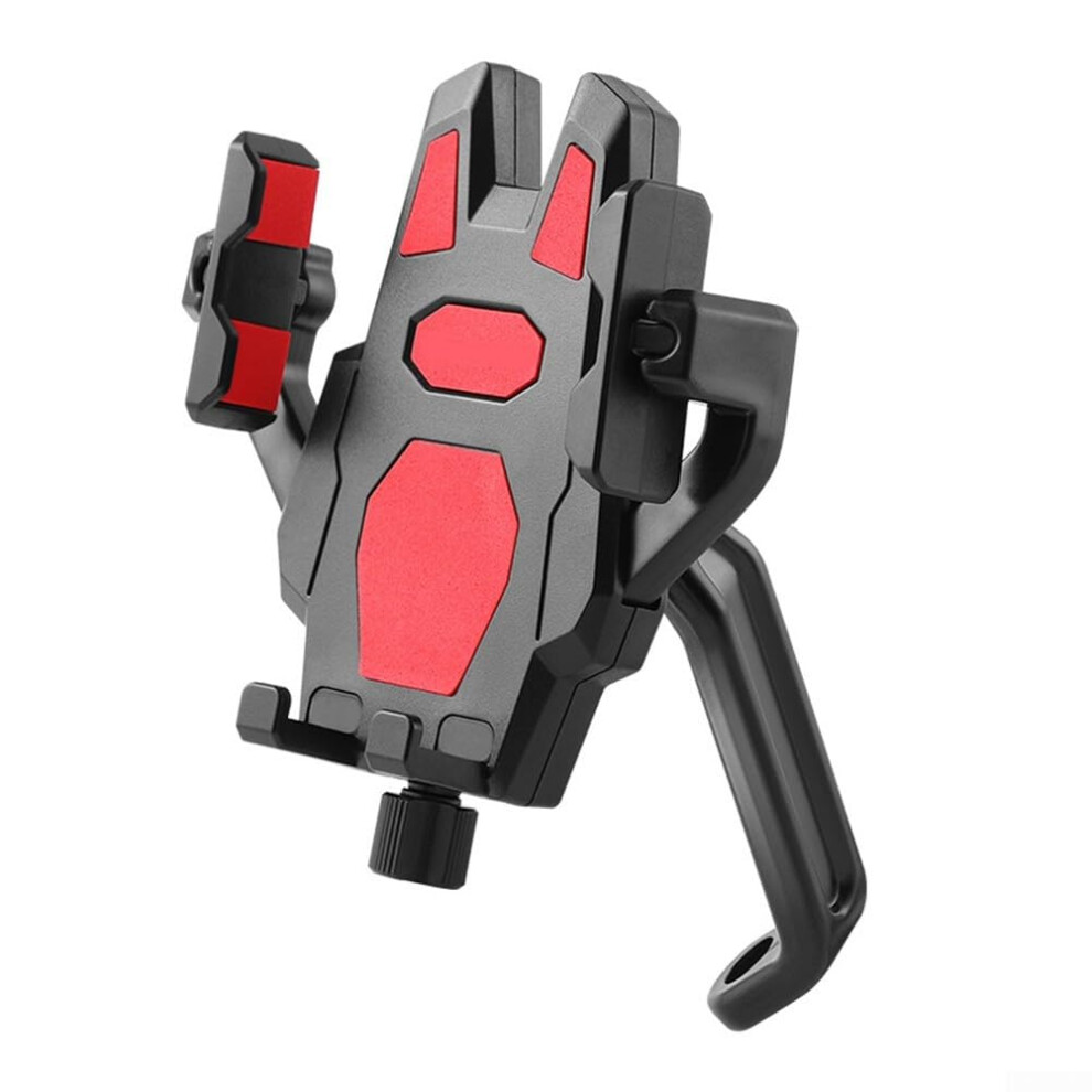 Motorcycle Phone Mount With Magnetic Lock And Antivibration, Adjustable Bike Handlebar Holder Red 9382693300393