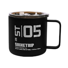ShineTrip Outdoor-Camping-Wasserflasche, Tragbarer, Isolierter Camping-Trinkbecher Aus Edelstahl (Schwarz)