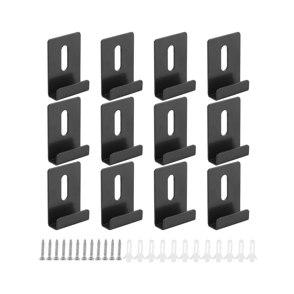 12 Pcs Mirror Clips Wide Channel Mirror Hanger For Frameless Mirror,Heavy Mirror Brackets Hanging Holders Kit 6032616994569