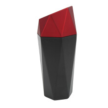 Red ABS Leakproof Trash Can for Car Kitchen Office or Camping