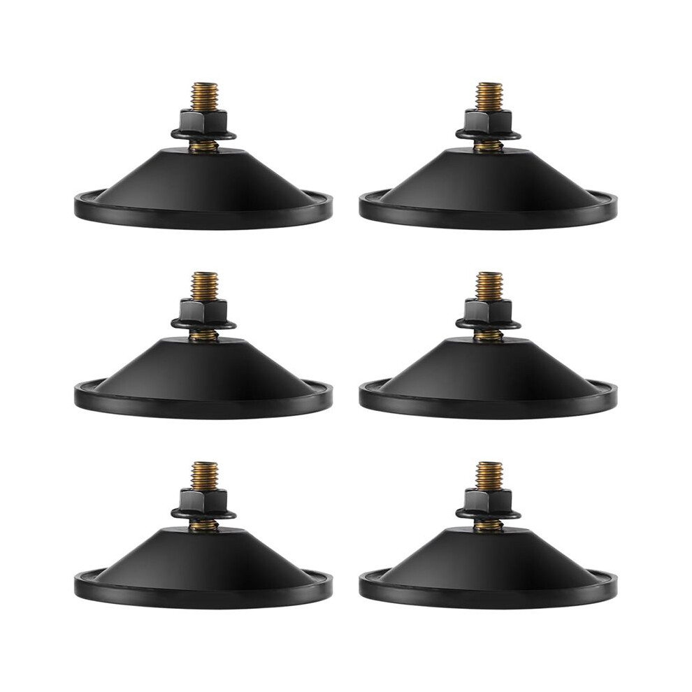 6Pcs Small Suction Cups, Strong Suction Cups For Glass, Black 2.2Inch Window Sucker Pads With Screw 6031292772942