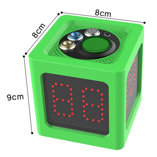 Timer 1.4in 4 Sided Digital Shot Countdown Stopwatch for Chess and Card Competition Countdown Timer White 2