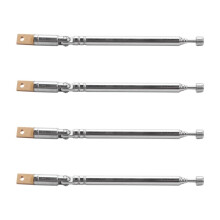 4X Replacement 25.4cm 10 Inch 5 Sections Telescopic Antenna Aerial for Radio TV