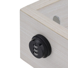 Zinc Alloy Cam Lock with 3 Dial, 20mm Black for Lockers & Drawers