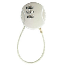 3-Digit Zinc Alloy Combination Lock for Luggage, Silvery White