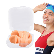 Nose Clips For Swimming - Adjustable Silicone Nose Clip With Elastic Strap For Adults - Reusable For Freestyle & Backstroke Training