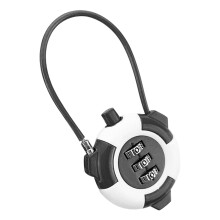 Zinklegierung Kombinationsschloss für Koffer 93x45x11mm Schwarz