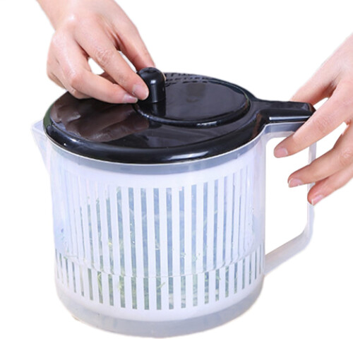 Large Capacity Salad Spinner and Vegetable Chopper with Quick Moisture Removal Easy Clean Design
