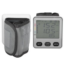 Automatisches LCD-Armband-Blutdruckmessgerät, Weiß, Digitales Blutdruckmessgerät