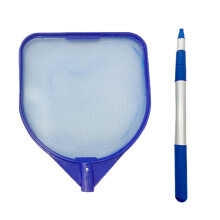 Pool Skimmer Net with Adjustable Telescopic Aluminum Pole for Quick Leaf and Debris Removal