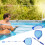 Pool Skimmer Net with Adjustable Telescopic Aluminum Pole for Quick Leaf and Debris Removal 3