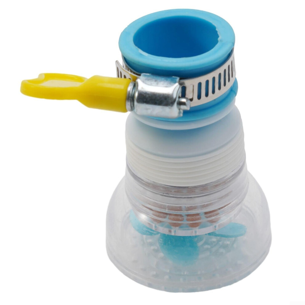 Rotating Faucet Water Filter For Kitchen Sink Universal Tap Attachment 360 Degree Swivel Abs Plastic Improves Taste Blue 9187378457702