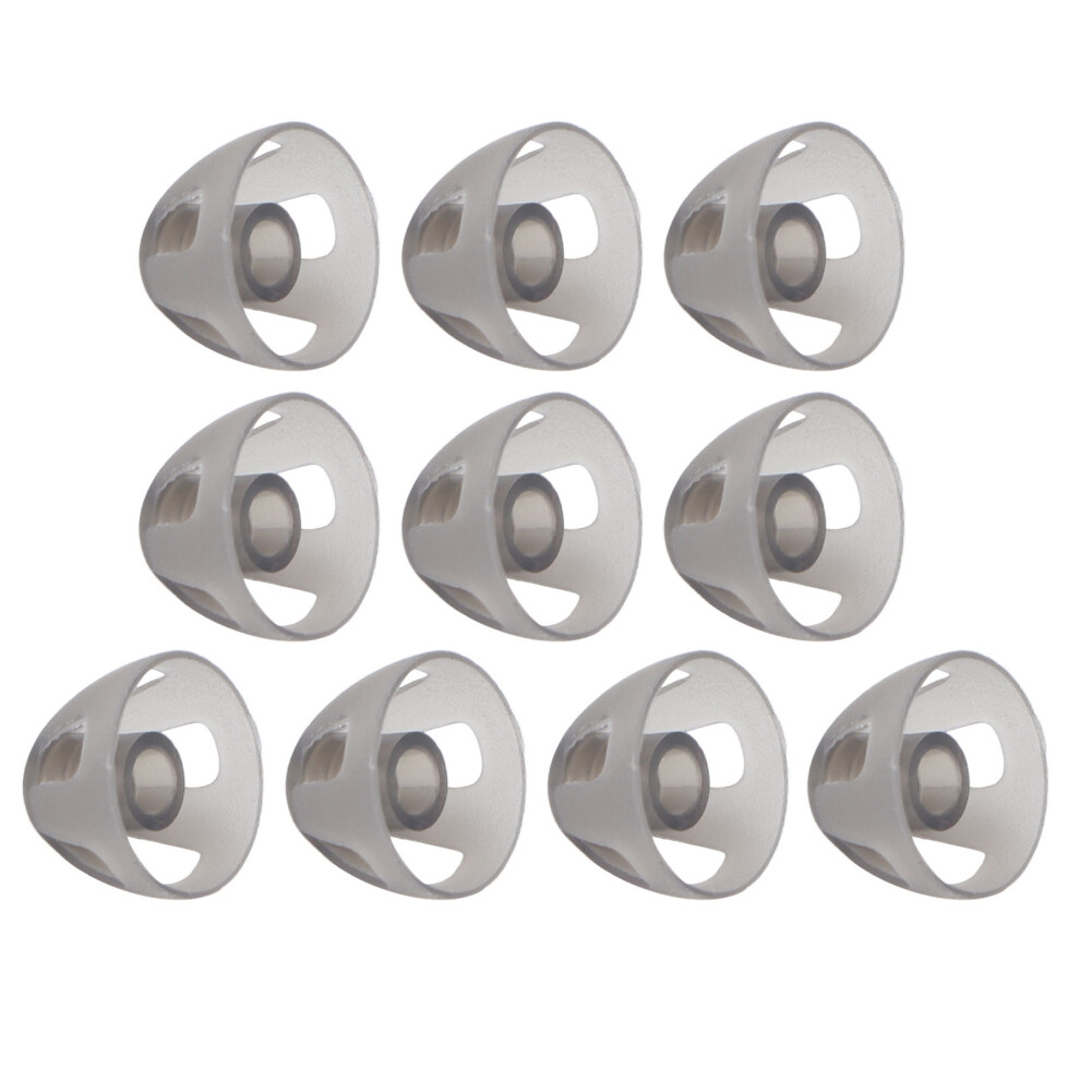 Black Elderly Hearing Aid Soft Domes - 10 Pack 8Mm Replaceable Eartips