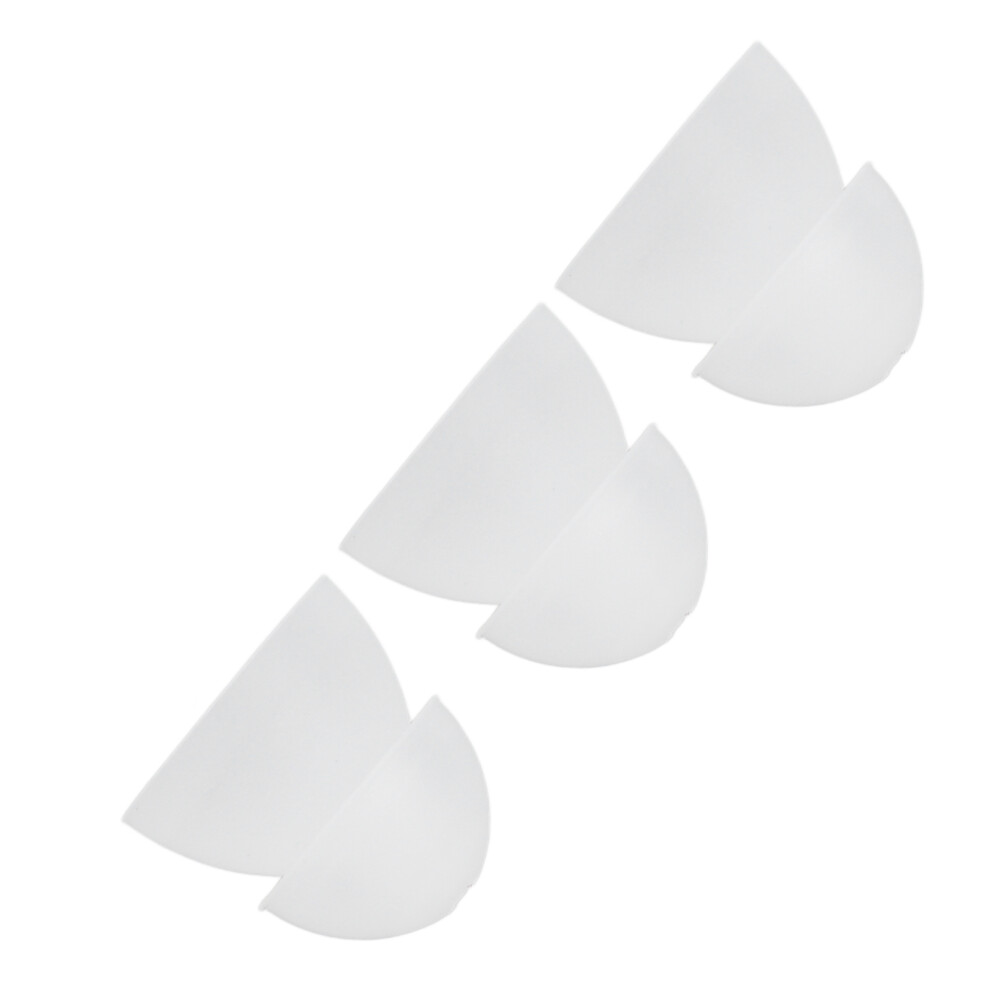 White 10Pcs Soft Silicone Double Layer Hearing Aid Domes 8Mm