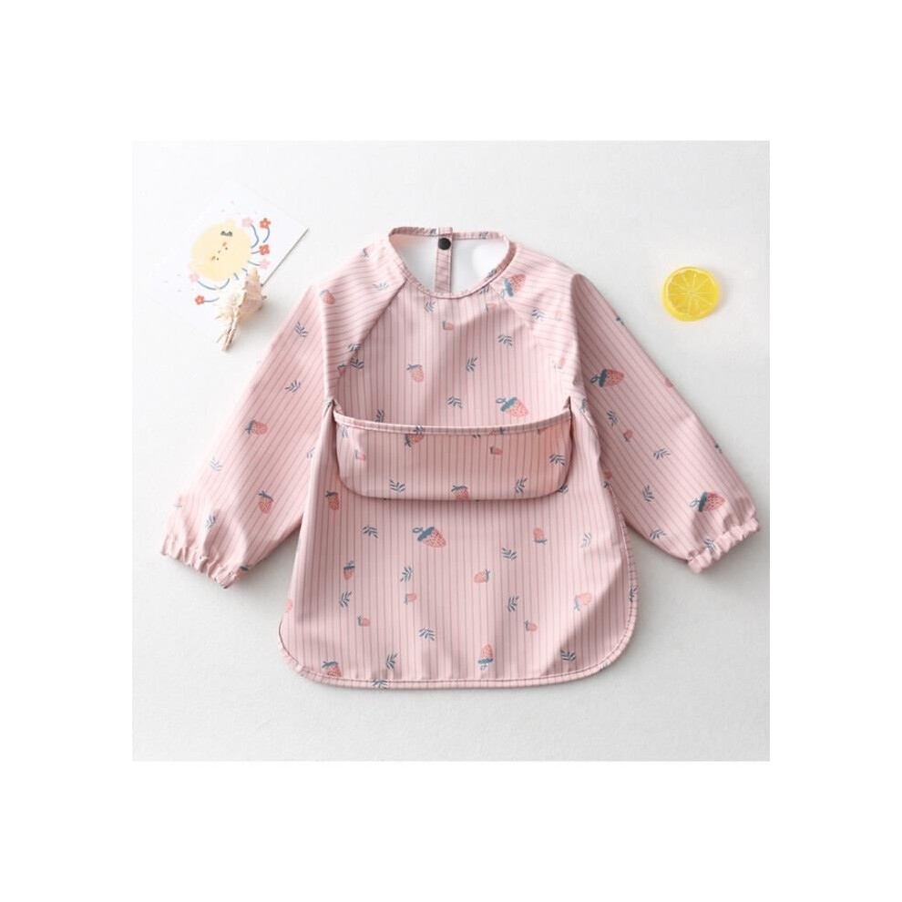 Aihontai Long Sleeve Bibs Waterproof Baby Bib With Pockets For Feeding And Playing With Your Baby For Baby Toddler 6-12 Months.