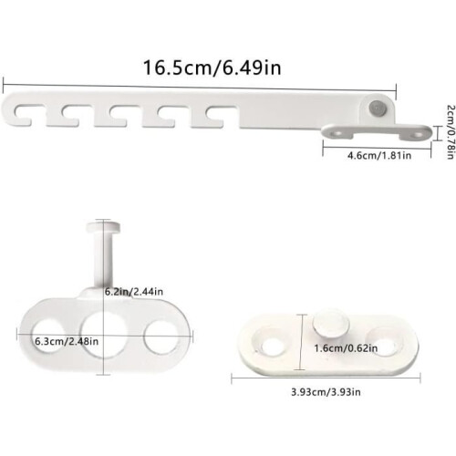 2Pcs Window Restrictor, PVC Window Restrictor Without Drilling, Casement Window Restrictor, To Adjust The Opening Angle 1