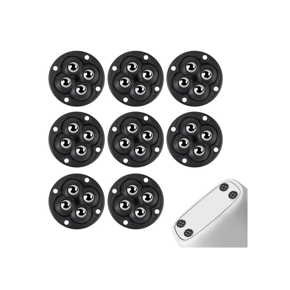 8 Pcs Self-Adhesive 360 Degree Swivel Casters, Mini Furniture Caster Ball Rollers Furniture Casters 8581600653992