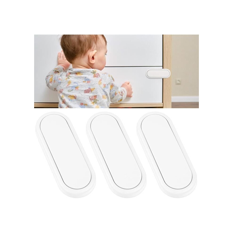 Child Safety Doors, 3Pcs Baby Safety Cupboard Locks, Baby Safety Latches, Baby Door Lock Safety Lock Aihontai